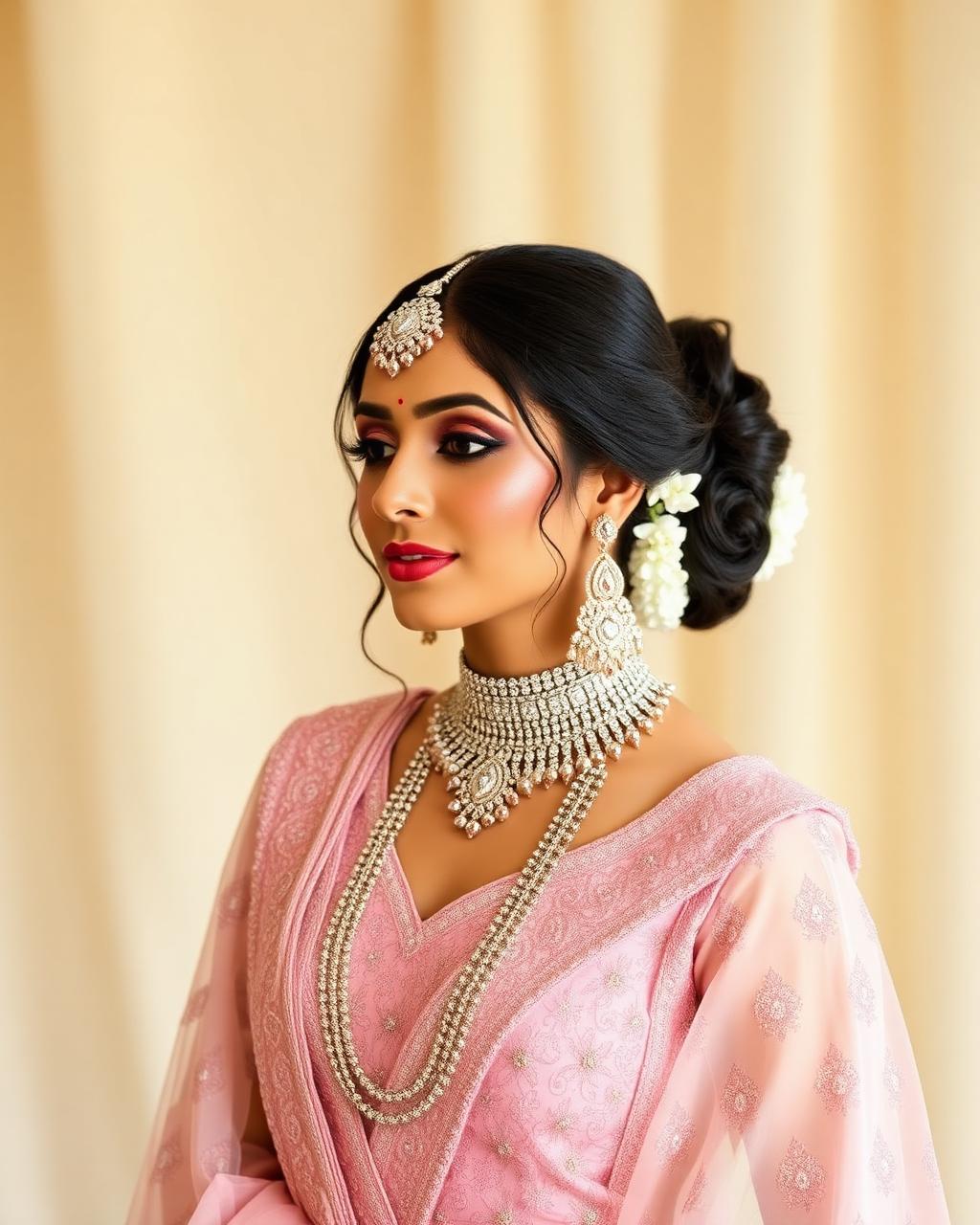 Soft glam reception makeup look — bridal makeup artist Chennai