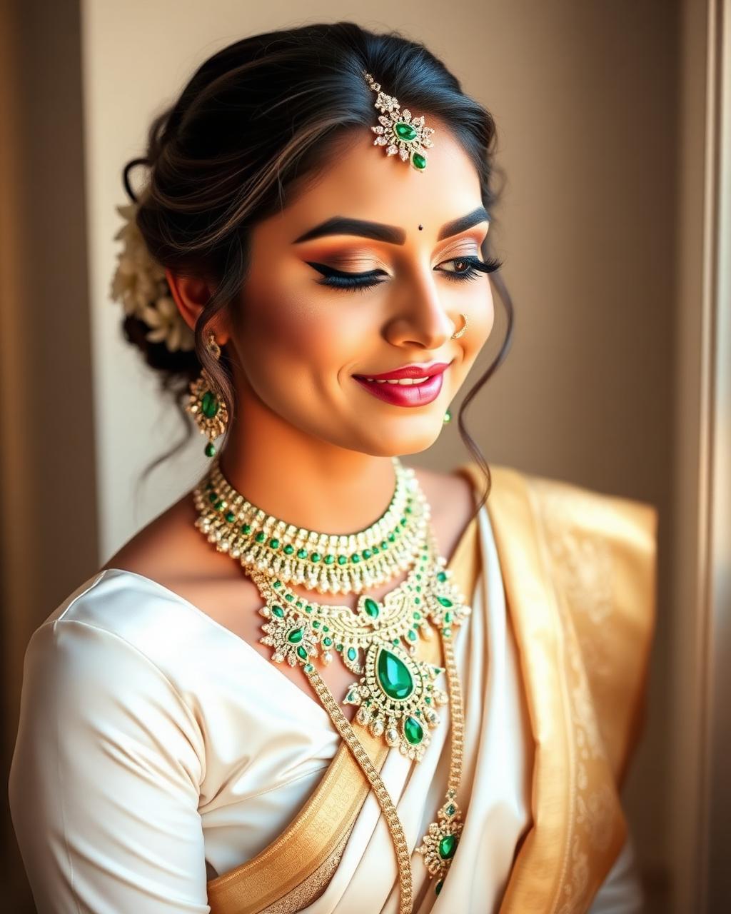 Radiant engagement makeup look by Yuva's Makeover Studio Chennai